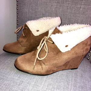 A2 Suede Wool Booties